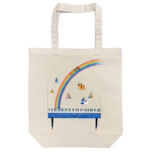 Tote bag Kazuaki Yamada "Summer for two" canvas bag Picture book author Animals Musical instruments