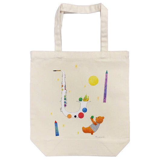 Tote bag Kazuaki Yamada "My Palette" canvas bag Picture book author Animals Musical instruments