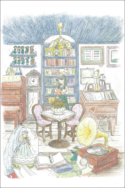 ポストカード かわいみな「音楽家の部屋」100×150mm 郵便はがき イラストレーター