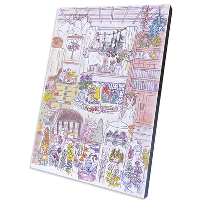 Tabletop Art Panel A4 "Kawaiminao Flower Goods Room" Framed Interior
