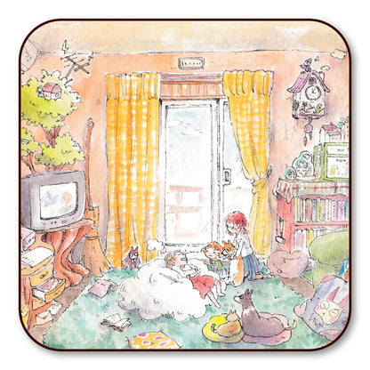 コースター かわいみな「魔法使いの家」90×90mm 正方形 キッチン用品