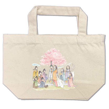 Lunch tote bag cute "Hinamatsuri" canvas tote bag