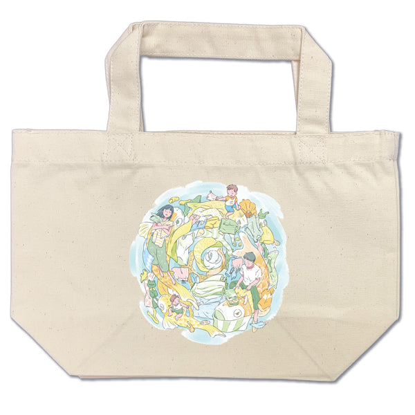 Lunch Tote Adorable "Swirling Laundry" Canvas Bag