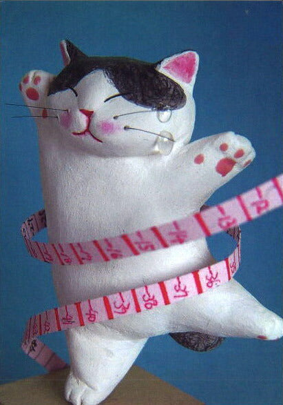 ポストカード 高橋理佐/猫粘土作家「ウエストないよストーリー」105×150mm 動物 カラー写真
