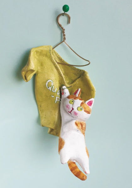 ポストカード 高橋理佐/猫粘土作家「ひっかけ問題」105×150mm 動物 カラー写真