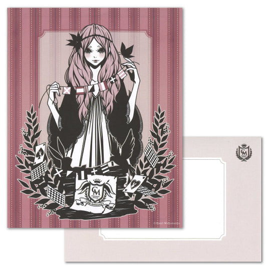 Letter set Wakamatsu Kaori "Woman with a flag" illustration Japanese style 6 sheets of letter paper 3 envelopes Letter