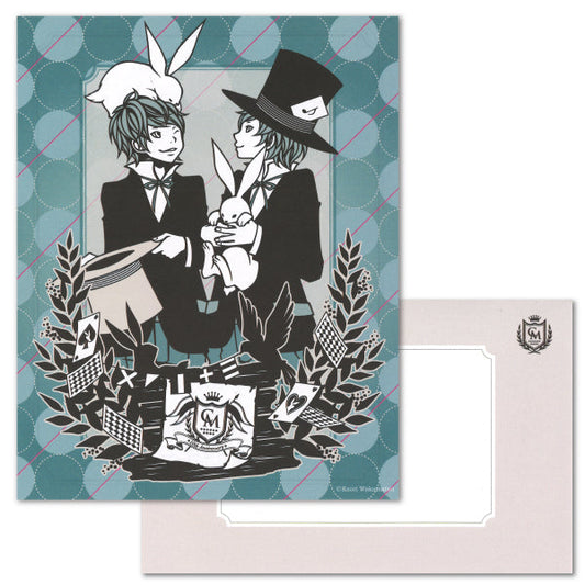 Letter set Wakamatsu Kaori "Man holding a rabbit" illustration Japanese style 6 sheets of letter paper 3 envelopes Letter