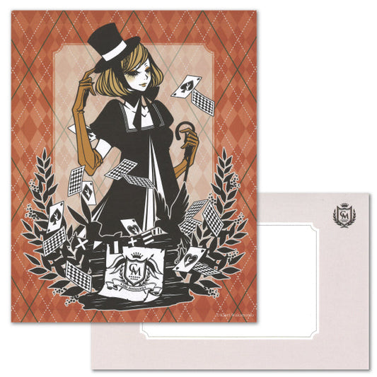 Letter set Wakamatsu Kaori "Woman wearing a hat" illustration Japanese style 6 sheets of letter paper 3 envelopes Letter