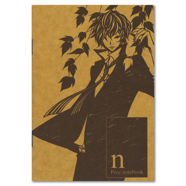 Notebook Wakamatsu Kaori "Male" Illustration Japanese Style 11 x 16 cm 32 Pages Plain Memo Pad Free Notebook Stapled