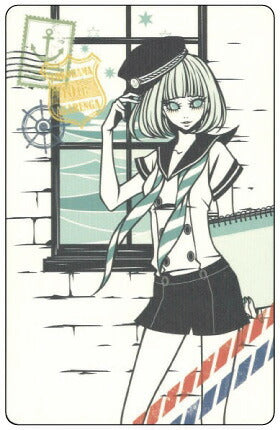 Postcard Wakamatsu Kaori "YOKOHAMA AKARENGA 10th" Size 148 x 95mm Illustrator Postcard Rounded corners