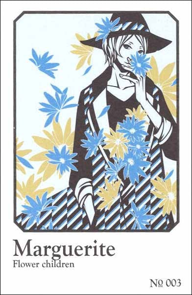 Postcard Wakamatsu Kaori "Flower Children Series Marguerite" 100 x 154 mm Illustrator Postcard Pearl-finished paper