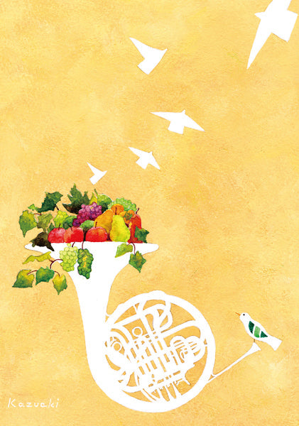 Postcard Kazuaki Yamada "White Dream" 105 x 150 mm Picture book author illustrator Postcard