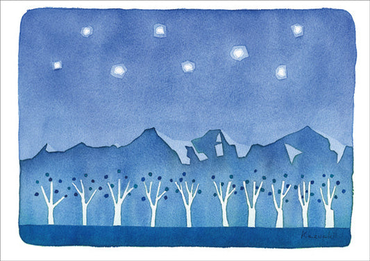 Postcard Kazuaki Yamada "Twinkle of the Stars" 105 x 150 mm Picture book author illustrator Postcard