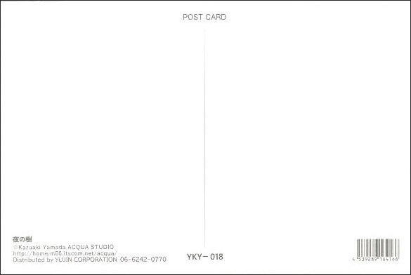 Postcard Kazuaki Yamada "Night Tree" 105 x 150 mm Picture book author illustrator Postcard