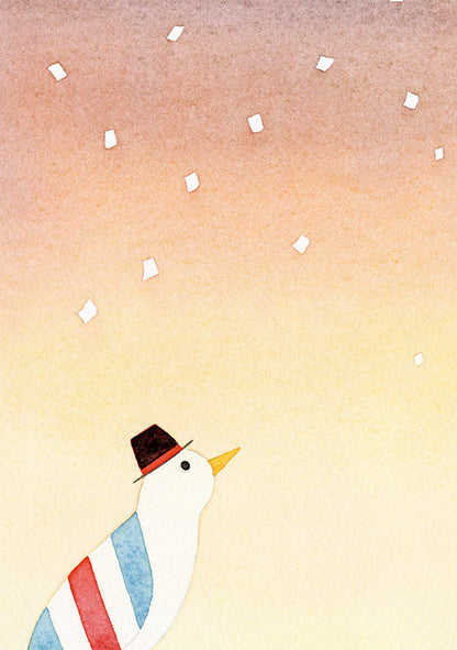 ポストカード 山田和明「モノポの巣 時を待ちながら」105×150mm 絵本作家イラストレーター 郵便はがき