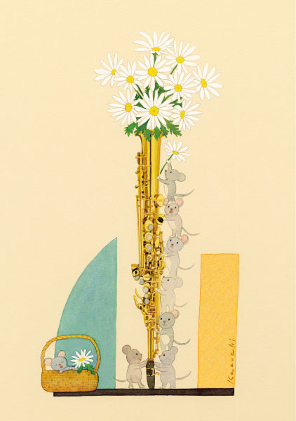 ポストカード 山田和明「マーガレットの夢」105×150mm 絵本作家イラストレーター 郵便はがき