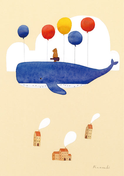 ポストカード 山田和明「雲の窓」105×150mm 絵本作家イラストレーター 郵便はがき