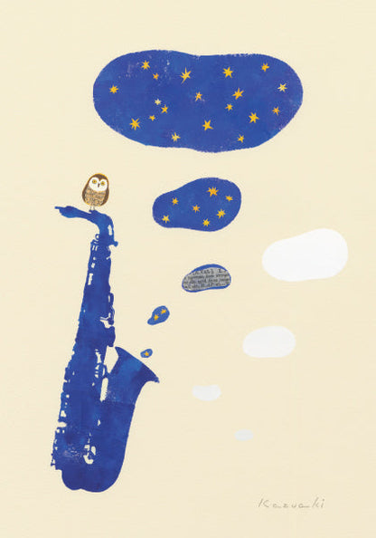 ポストカード 山田和明「Make the night」105×150mm 絵本作家イラストレーター 郵便はがき