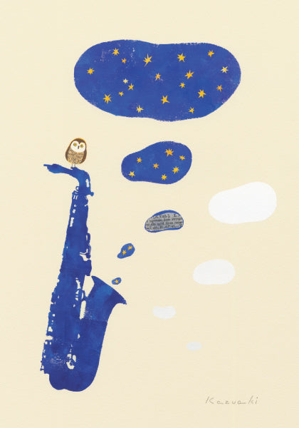 ポストカード 山田和明「Make the night」105×150mm 絵本作家イラストレーター 郵便はがき