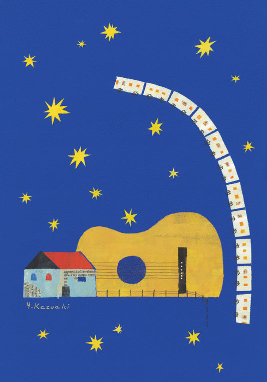 ポストカード 山田和明「きみに星が降る」105×150mm 絵本作家イラストレーター 郵便はがき