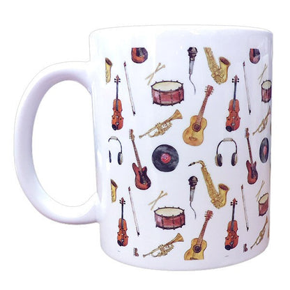 Mug "Musical Instruments Pattern" Music Teacup Original