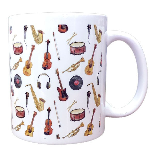 Mug "Musical Instruments Pattern" Music Teacup Original