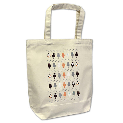 Tote bag "7 Cats &amp; Footprints" Canvas bag Storage Animal pattern Original