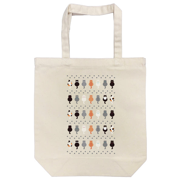 Tote bag "7 Cats &amp; Footprints" Canvas bag Storage Animal pattern Original
