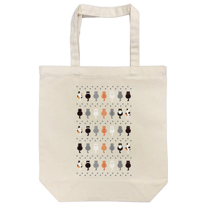 Tote bag "7 Cats &amp; Footprints" Canvas bag Storage Animal pattern Original